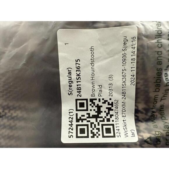 NWT Halara High Waisted 2-in-1 Pocket Houndstooth Plaid Mini Casual Skirt S - Picture 5 of 12